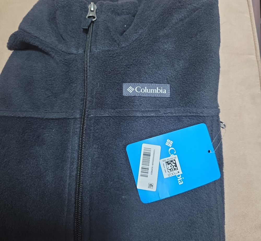 Columbia Big Kids Black  Full-Zip Fleece Jacket Size L  NWT